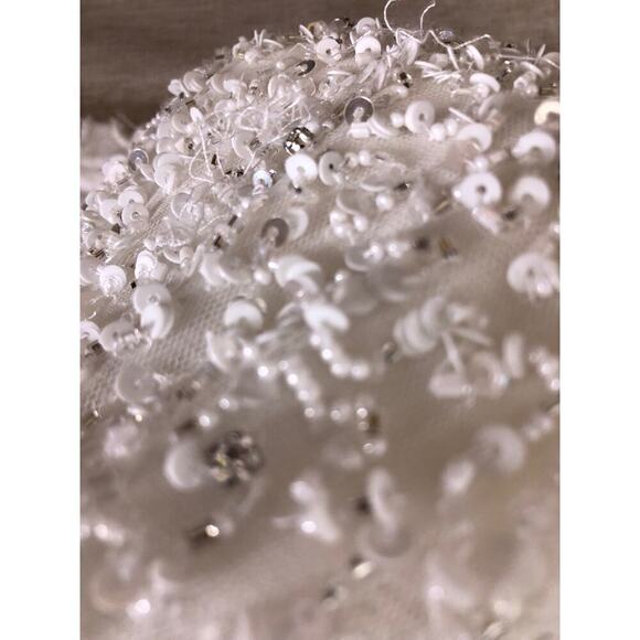 Retrofete Billie Dress Sleeveless Sequin Bodycon Knee Length Crystal White NWT M - Picture 13 of 16